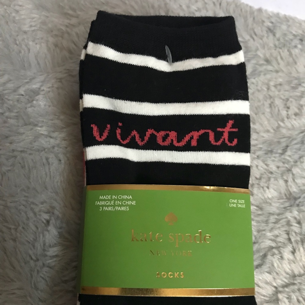 Kate Spade Socks Set Of 3 Ankle Socks  NWT